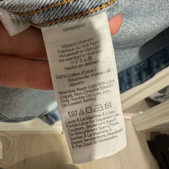 Madewell Denim Oversized Button-Up Shirt in Derussey Wash Size S - Picture 5 of 6